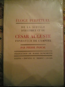 Eloge perpétuel de la sibylle d'érythrée et de césar auguste fondateur de l'empire
