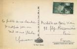 Carte postale adressée à Michèle et Boris Vian. [VIAN (Boris)] QUENEAU (Raymond)