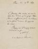 Lettre autographe signée adressée à [Victor Hugo] datée du 22 décembre 1870. VERLAINE (Paul)