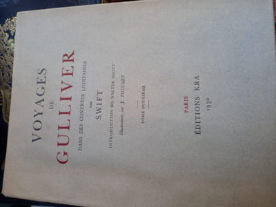  Voyages de Gulliver dans des contrées lointaines  4 volumes complet