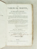 Les Tables de Martin, ou le Régulateur universel des calculs en partie doubles.  [ édition originale ]. MARTIN, C.-F.