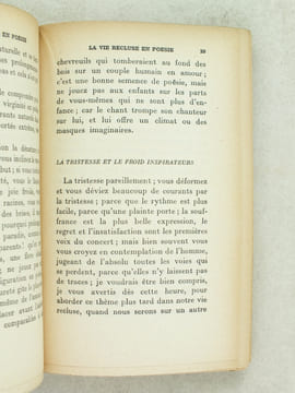 La Vie recluse en Poësie, suivi de Présence et poësie par Daniel-Rops  [ Livre dédicacé par l'auteur à Jean Paulhan - édition originale ]. LA TOUR DU ...