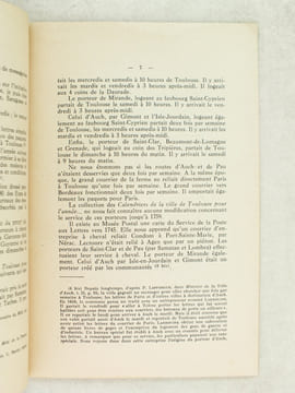 La Poste aux Lettres au XVIIIe siècle dans le futur département du Gers. Marques postales d'Ancien Régime.. THOUVIGNON, Fernand