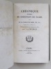 Chronique métrique de Godefroy de Paris, suivie de La Taille de Paris, en 1313.  [ édition originale ]. GODEFROY DE PARIS ; BUCHON, J.-A.