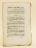 Projet de décret sur les hôpitaux militaires, présenté au nom du Comité Militaire, par M. Louis de Noailles.. NOAILLES, M. Louis de (1713-1793)