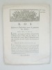 Loi relative à l'Instruction pour le Paiement des Dîmes. Donnée à Paris le 6 Août 1791. Décret de l'Assemblée Nationale du 30 juillet 1791. DUPORT