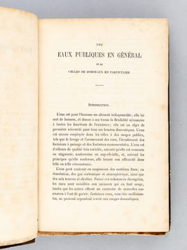 [ Mélanges relatifs à l'Histoire de Bordeaux ] Des Eaux Publiques en général, et de celles de Bordeaux en particulier (Manès) - Compte-Rendu de la ...