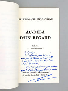 Au-delà d’un regard.   [ Livre dédicacé par l'auteur - édition originale ]