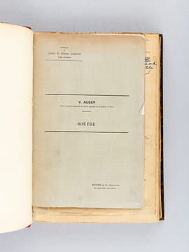[ Traité de Chimie Minérale ] Epreuves corrigées de la main d'Henri Moissan, Prix Nobel de Chimie 1906. 3 Volumes : Vol. I : Soufre - Mercure ; Vol. ...