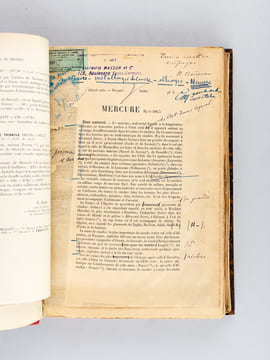 [ Traité de Chimie Minérale ] Epreuves corrigées de la main d'Henri Moissan, Prix Nobel de Chimie 1906. 3 Volumes : Vol. I : Soufre - Mercure ; Vol. ...