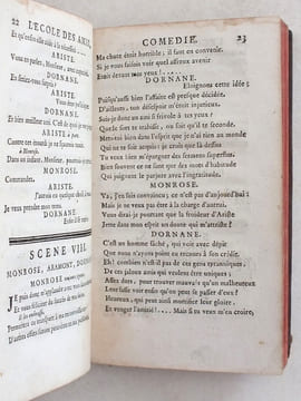 L'Ecole des Amis, Comédie en vers, et en cinq actes. [Suivi de :] Le Temple du Goust.. Anonyme ; [ NIVELLE DE LA CHAUSSEE, Pierre Claude ; ...