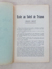 Ecole au Soleil de Trianon 1920 - 1937