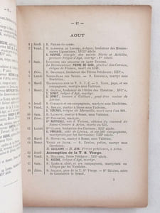 Almanach des Saints de Provence pour l'année 1888 - 1889 - 1895 - 1896 - 1897 - 1898 - 1900 - 1901 - 1902 - 1903 - 1904 - 1905. Contenant le Calendrier romain et le Calendrier Provençal.