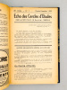 Echo des Cercles d'Etudes. Bulletin Bi-Mestriel octobre 1939 - mars 1944 du Cours de Jeune Fille, 50 rue de Lodi, Marseille.. Collectif