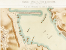 Travaux Hydrauliques Maritimes. Construction du Bassin Napoléon à Marseille. Chromolithographie : Planche V : Plan des Carrières des Iles du Frioul. ...