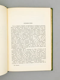Recherches sur le monnayage et la circulation monétaire sous le règne d'Auguste.