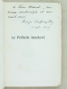 Le Prélude Inachevé. Poésies. 1901-1935. [ Livre dédicacé par le fils de l'auteur - édition originale ]. LAFAGETTE, Raoul (1842-1913)