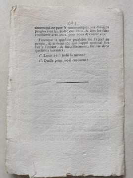 Réflexions de J. Fouché, (de Nantes) sur le Jugement de Louis Capet.. FOUCHE de Nantes, J. ; [ FOUCHE, Joseph ]
