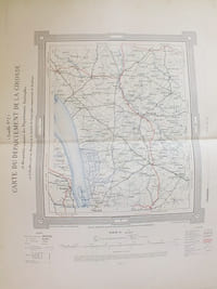 Carte du Département de la Gironde et des parties des Départements Limitrophes en 9 feuilles.