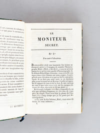 Le Moniteur Secret ou Tableau de la Cour de Napoléon (2 Tomes - Complet) [ Suivi de : ] Réflexions sur Napoléon Buonaparte ; précédées d'une notice concernant le caractère français ; par J.-L. Rivière, Officier de Santé, Oculiste, Dentiste, etc.