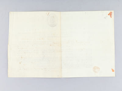 Dispense d'empêchement à mariage du trois au troisième degré de consanguinité accordée à deux paroissiens de La Fresnaye le 20 avril 1804