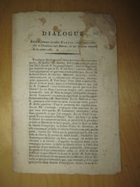 Dialogue entre le fameux jacobin Bablot, soi-disant médecin à Châlons-sur-Marne, et un honnête citoyen de la même ville [ Pamphlet anti-révolutionnaire publié sous le Directoire ]