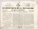 Le Défenseur de la Monarchie et de la Charte, Journal politique, littéraire et commercial. N° 257 du mercredi 28 juillet 1830 [ On y évoque notamment ...