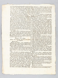 Nouvelles Officielles de Strasbourg, contenant des détails sur les mouvemens des ennemis. Nouvelles de Nantes, contenant les Adieux des fédérés Rennais aux fédérés Nantais. [ 1er et 2 juin 1815 ]