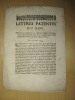 Lettres Patentes du Roy, pour la Confection en dernier Ressort du Papier Terrier des Domaines du Roi, engagés dans la Généralité de Guienne, référés ...