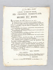 Corps d'Observation des Pyrénées occidentales. [ La fin des Cents Jours en Gironde ] Ordre du Jour. Le 7 juillet 1815 : "Le Général en Chef ordonne ce ...