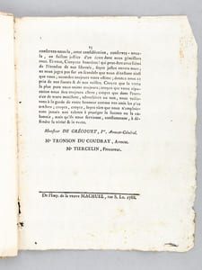 Réplique pour le Sieur Thibault , Secrétaire du Roi, plaignant & intimé contre Maître Froudière, Avocat, accusé & appellant ; et en présence de M. le Procureur Général, de Marie Clereaux, de Maître Le Venard, Procureur et du Sieur Chapelle. [ Suivi de  :] Suite du Plaidoyer de Maître Thibault