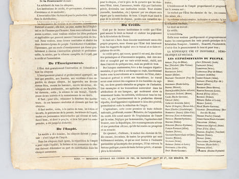 Déclaration au Peuple. [ Déclaration des républicains emmenés par Ledru-Rollin, développant leur programme ]. LEDRU-ROLLIN