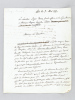 L.A.S de 2 pp. datée du 7 mai 1807. Roger-Ducos recommande un ancien militaire de Dax pour le poste de sous-inspecteur des forêts dans le Département ...