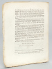 Conseil Général de la Commune. Proclamation du Mercredi 10 Novembre 1790 : "Le Conseil Général de la Commune, instruit qu'un Billet du Roi à M. le ...