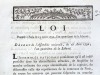 Loi donnée à Paris le 13 Août 1792, l'an quatrième de la Liberté. Décret de l'Assemblée nationale, du 10 août 1792. "L'Assemblée Nationale considérant ...