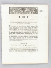 Loi donnée à Paris le 13 août 1792, l'an 4e de la Liberté. Décret de l'Assemblée Nationale du 30 juillet 1792 : Jurandes et Maîtrises : "Sur la ...