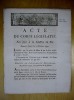 Acte du Corps législatif Non sujet à la Sanction du Roi. Donné à Paris le 12 février 1792. Décret de l'Assemblée Nationale du 9 février 1792 [ Décret ...