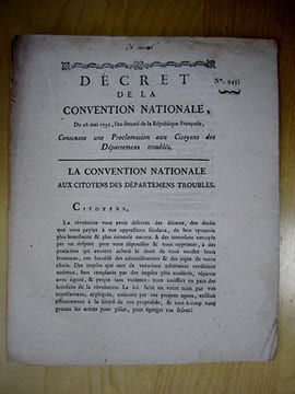 Décret de la Convention Nationale du 26 mai 1793, l'an second de la République Françoise, Concernant une Proclamation aux Citoyens des Départemens ...