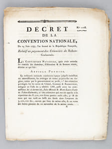 Décret de la Convention Nationale, du 24 juin 1793, Relatif au payement des Créanciers de Rohan-Guémenée. [ Evocation des domaines de Châtel, Carmant & Recouvrance, du domaine de Hennebond, de la ville de l'Orient]