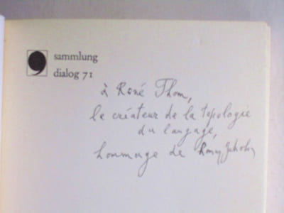 Aufsätze zur Linguistik und Poetik. Herausgegeben und eingeleitet von Wolfgang Raible. Sammlung dialog. [ signed by the author ]
