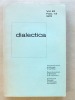 Dialectica Revue internationale de philosophie de la connaissance. Vol. 24 Fasc. 1-3 1970 : Hommage au Professeur Ferdinand Gonseth, fondateur et ...