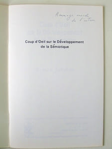 Coup d'oeil sur le développement de la sémiotique.