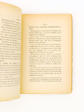 L'Organisation des Services Maritimes Français vers le Pacifique Américain par le Canal de Panama. Mission 1914-1915. Rapport à M. le Sous-Secrétaire ...
