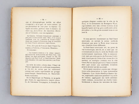 L'Organisation des Services Maritimes Français vers le Pacifique Américain par le Canal de Panama. Mission 1914-1915. Rapport à M. le Sous-Secrétaire ...