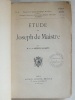Etude sur Joseph de Maistre.. SAVAETE, Arthur ; H. F. 