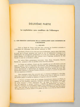 La capitulation sans conditions de l'Allemagne et ses précédents historiques. Thèse pour le Doctorat en droit, présentée et soutenue le 14 Décembre ...
