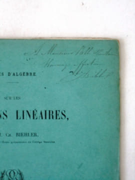 [ Lot de 9 titres en édition originale ] Notes d'Algèbre. Sur les Equations linéaires. [ On joint : ] Théorie des Points singuliers dans les Courbes ...