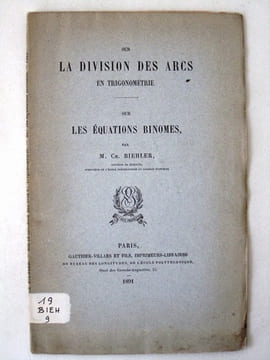 [ Lot de 9 titres en édition originale ] Notes d'Algèbre. Sur les Equations linéaires. [ On joint : ] Théorie des Points singuliers dans les Courbes ...