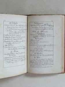 Manuscrit de classification botanique du milieu du XIXe siècle proposant notamment un "Essai de classification du genre Hypnum" [ Contient : ] pp. 1 à 12 : Cryptogames ; pp. 13 à 38 : Agaricus ; pp. 39 à 45 : Sphoeria ; pp. 46 à 50 : Boletus ; pp. 50 à 55 : Pezize ; pp. 55 à 59 : Clavaria : pp. 60 à 61 : Tremella ; pp. 62 à 63 : Hydnum ; pp. 64 à 65 : Thelephora ; pp. 66 à 88 : Merulius ; Lycoperdon, Byssius ; Monilia ; etc / pp. 88 à 129: Mousses / pp. 143 à 158 : "Essai de classification du genre Hypnum par X. / pp. 159 à 226 : Lichens etc. etc. / pp. 227 à 266 : Algues du Botanicon de Duby / pp. 267 à 333 : Additions à la Flore de la Gironde / pp. 346 à 353 : Table des matières / pp. 355 à 388 : Mollusques terrestres et fluviatiles
