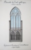Architecture Gothique. [ Lot de 10 beaux lavis originaux ] Eléments de l'art gothique. Fenêtre à lancette. Triforium et clérestory de Notre-Dame ...
